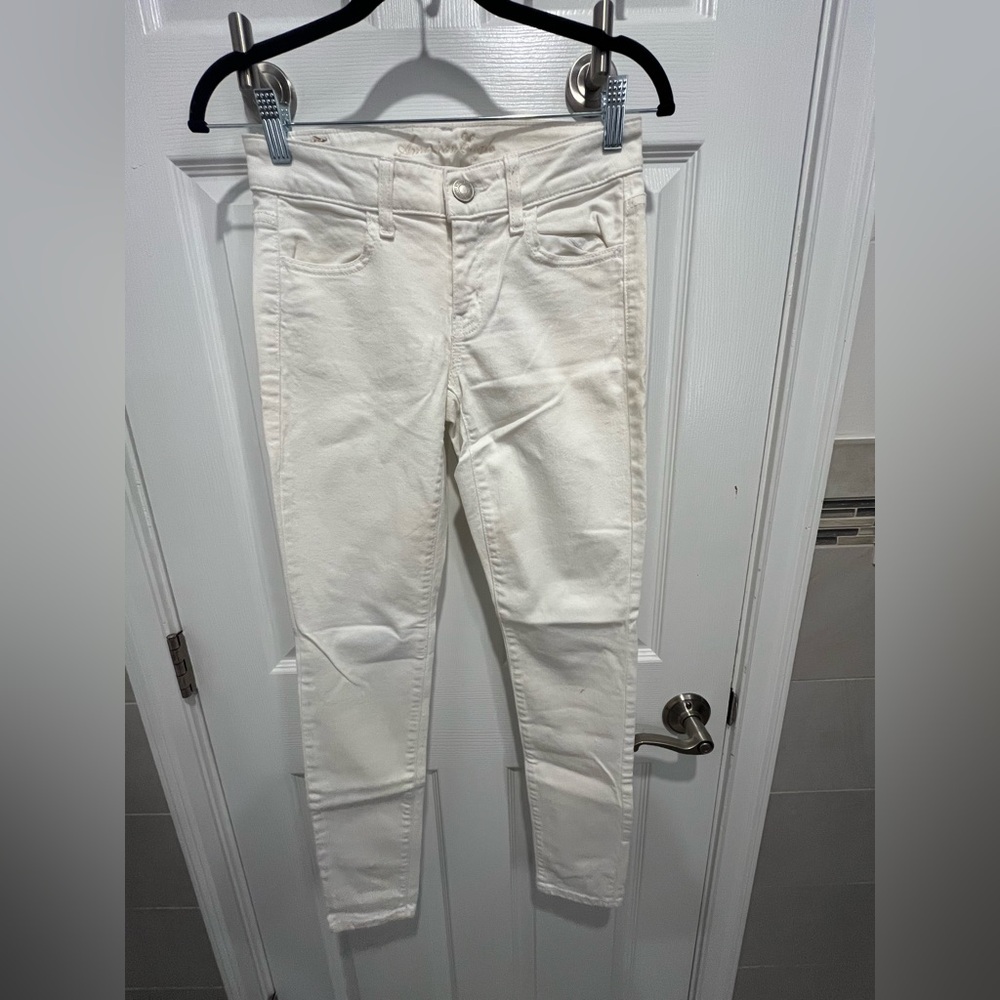 AE Women's White Stretch Jeggings